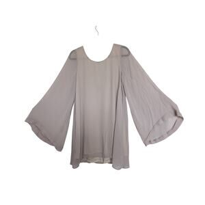 Show me your Mumu Tunic Dress Women S Beige Kimono Sleeves Lagenlook Boho Fairy